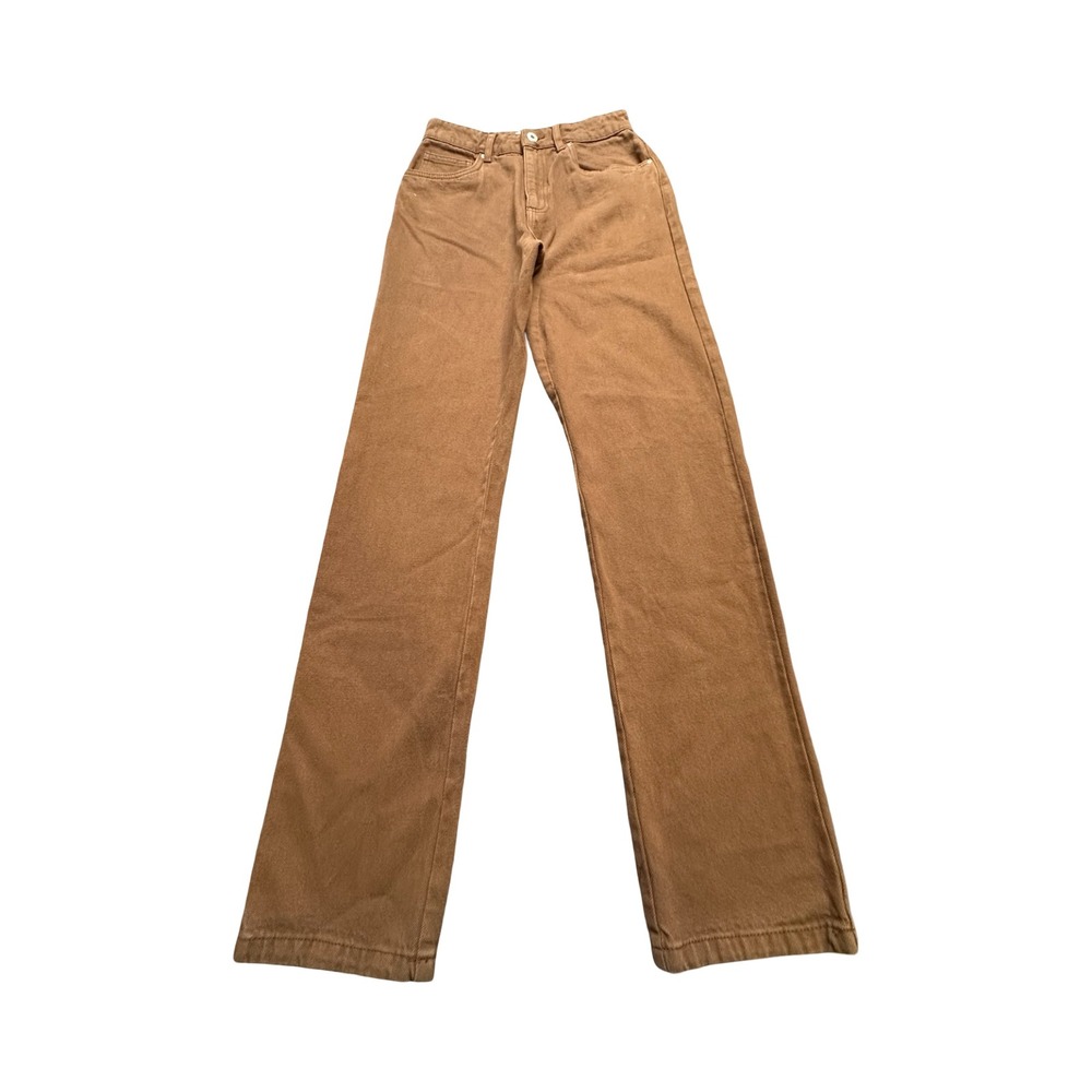 Cotton On Long Straight Leg Jeans Womens 26x32 Chocolate Brown Denim Gorpcore